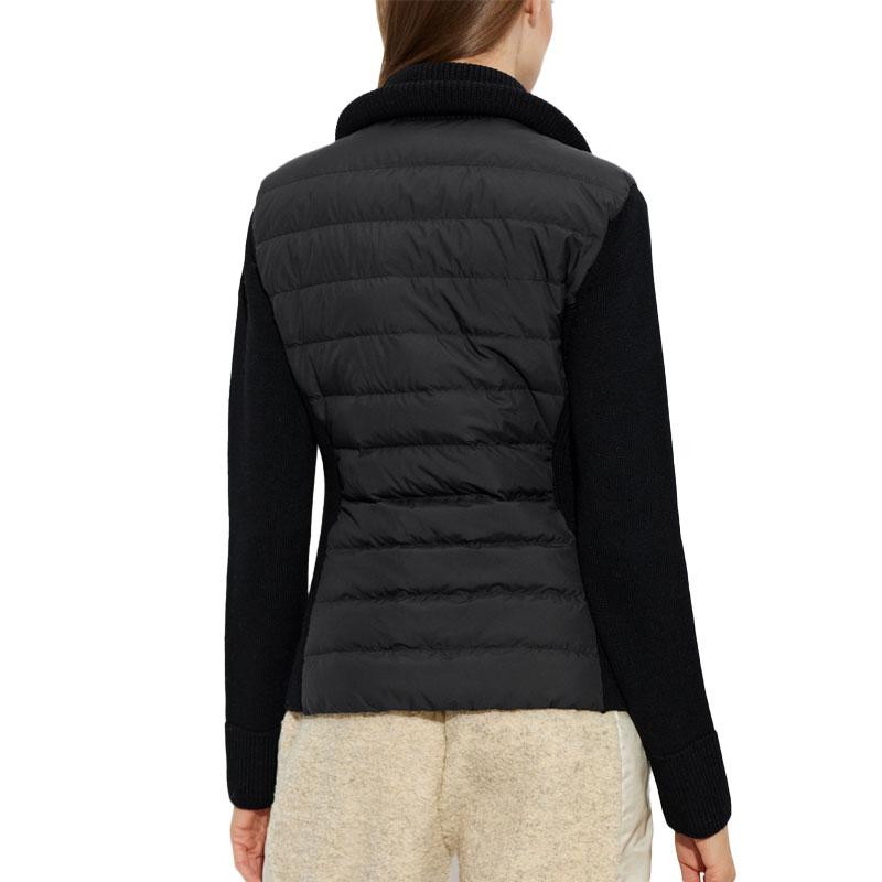Moncler Women’s Wool Padded Zip Cardigan Black