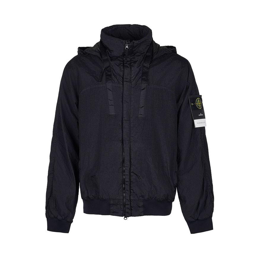 STONE ISLAND Men’s Windproof Stand Collar Jacket Black