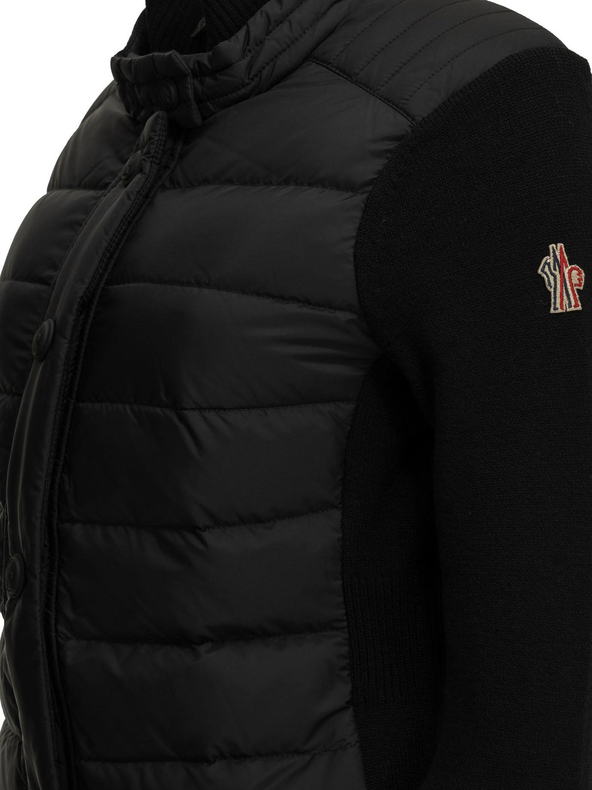 Moncler Black Wool Knit Cardigan