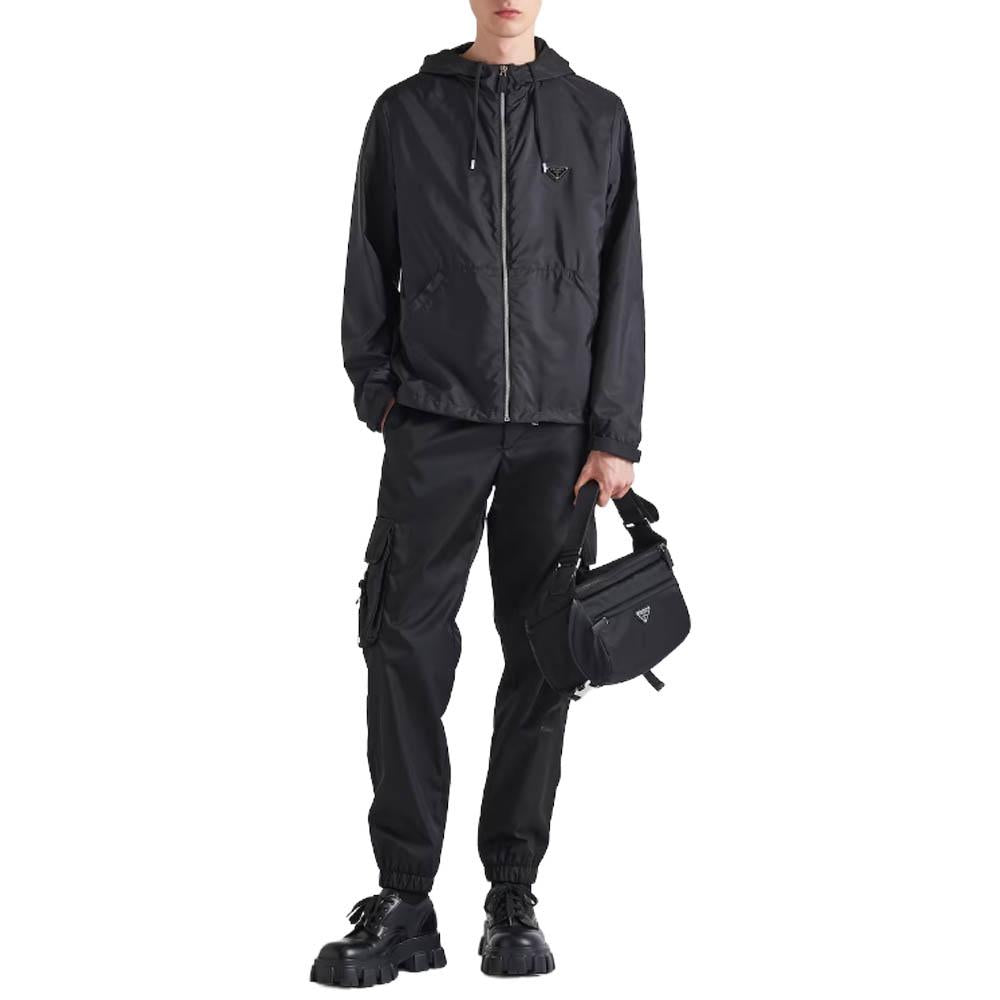 PRADA Re-Nylon Hooded Jacket Black SGC220 S2311WQ9 F0002