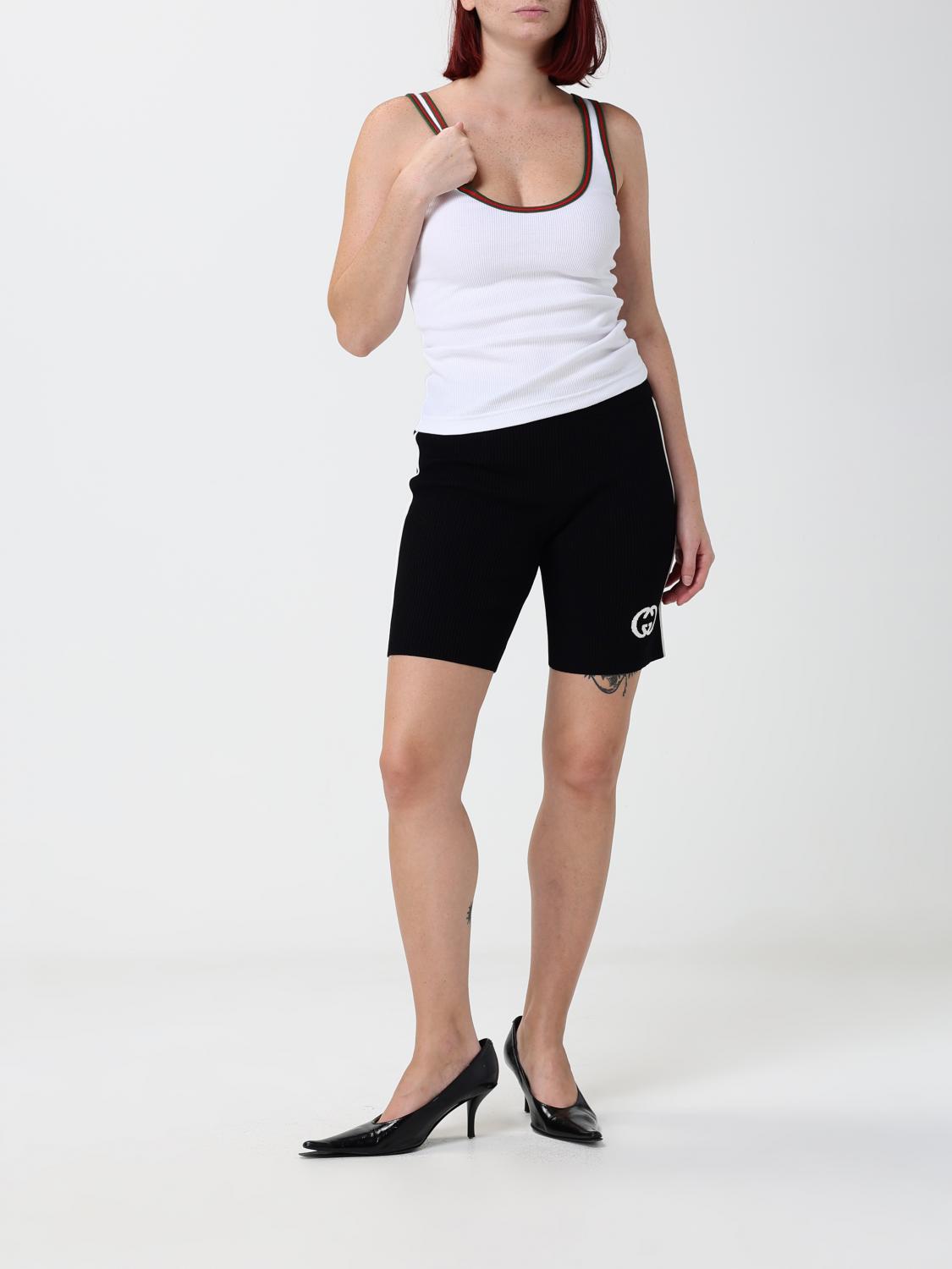 GUCCI White Cotton Tank Top Sleeveless Shirt