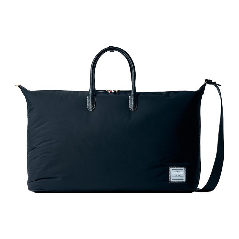 THOM BROWNE Black Poly Twill Tote Bag