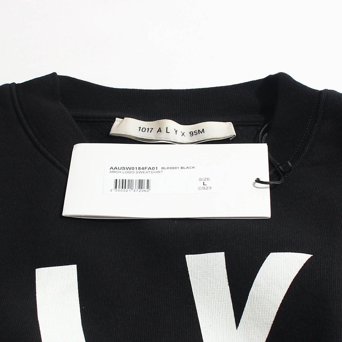ALYX Men's Logo Print Black Sweatshirt AAUSW0184FA01 001