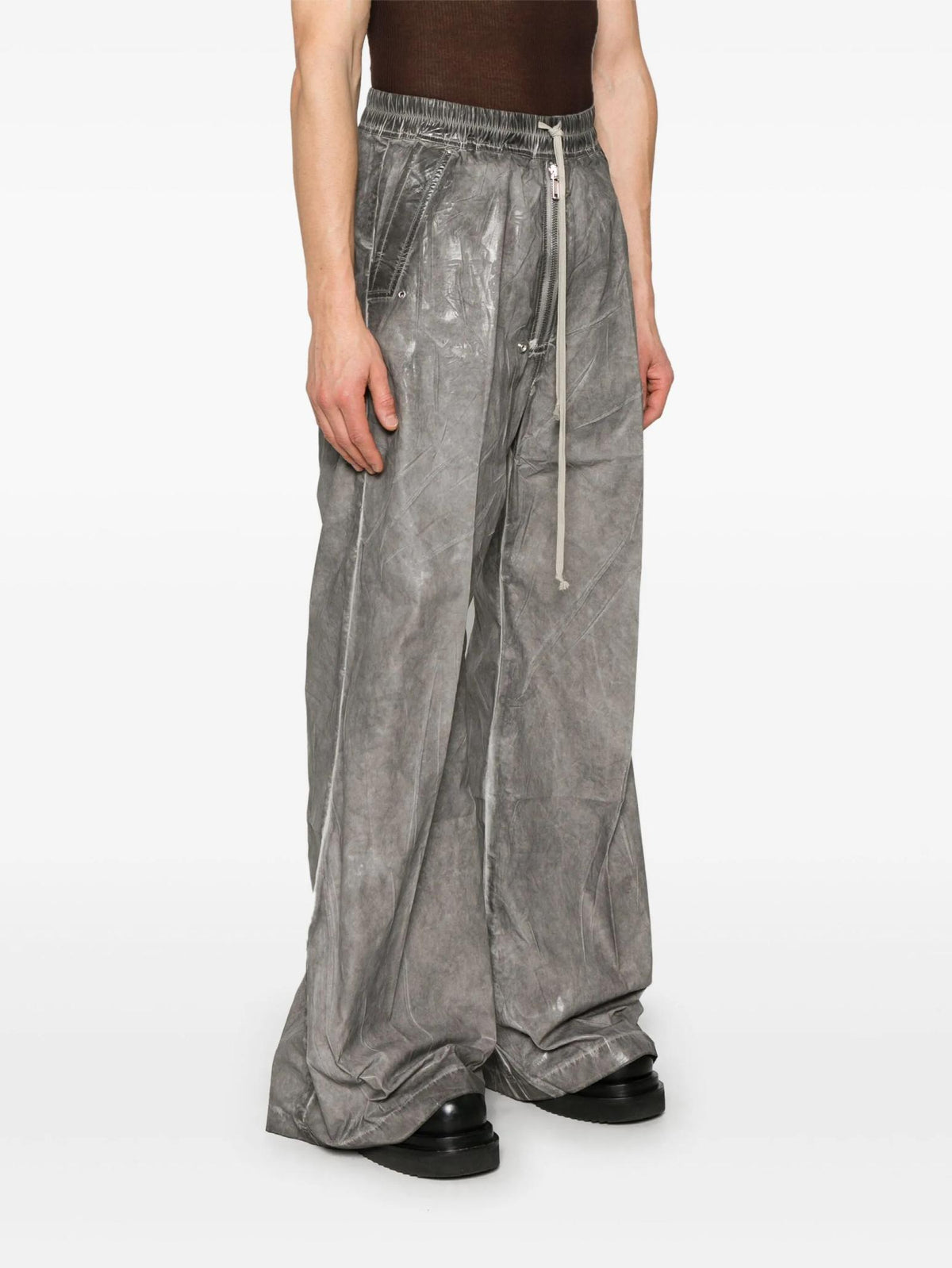 Rick Owens DRKSHDW Geth Belas Dark Dust Foil Cotton Poplin Cargo DU01E3378 PF 78