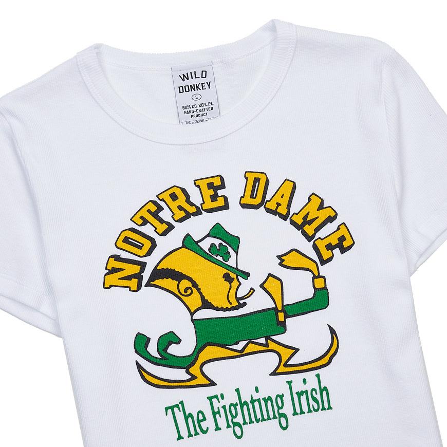 Wild Donkey Women’s Irish Graphic T-Shirt White Cotton