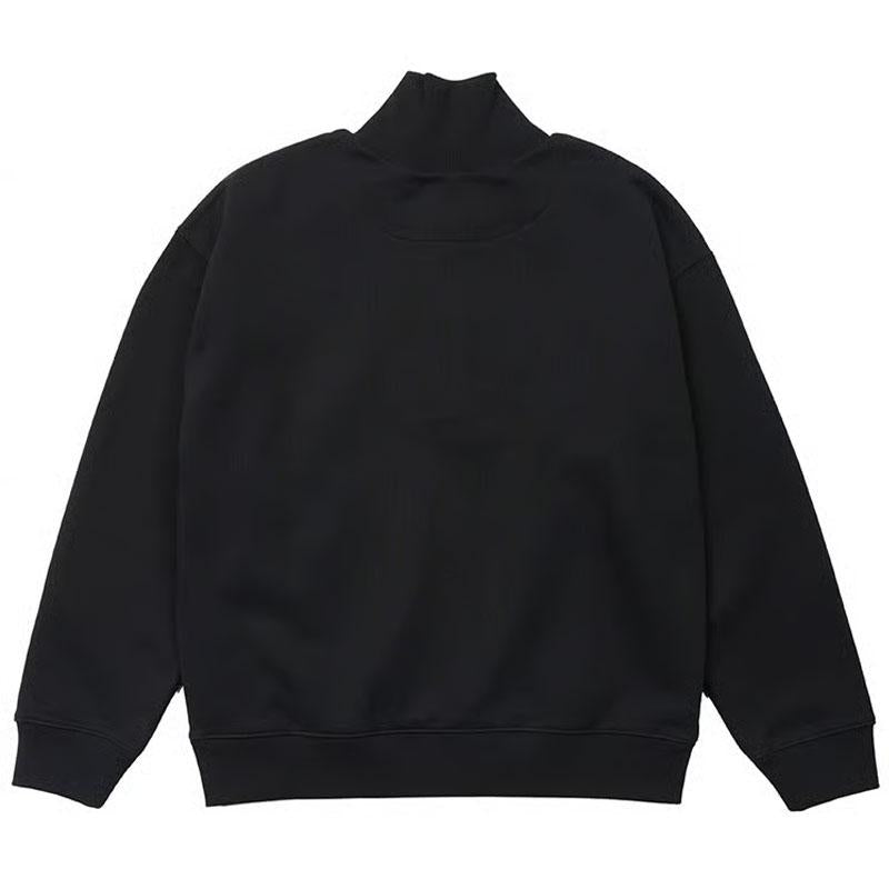 Maison Kitsune Baby Fox Half Zip Sweatshirt Medium Black PW00308 KM0341 P199
