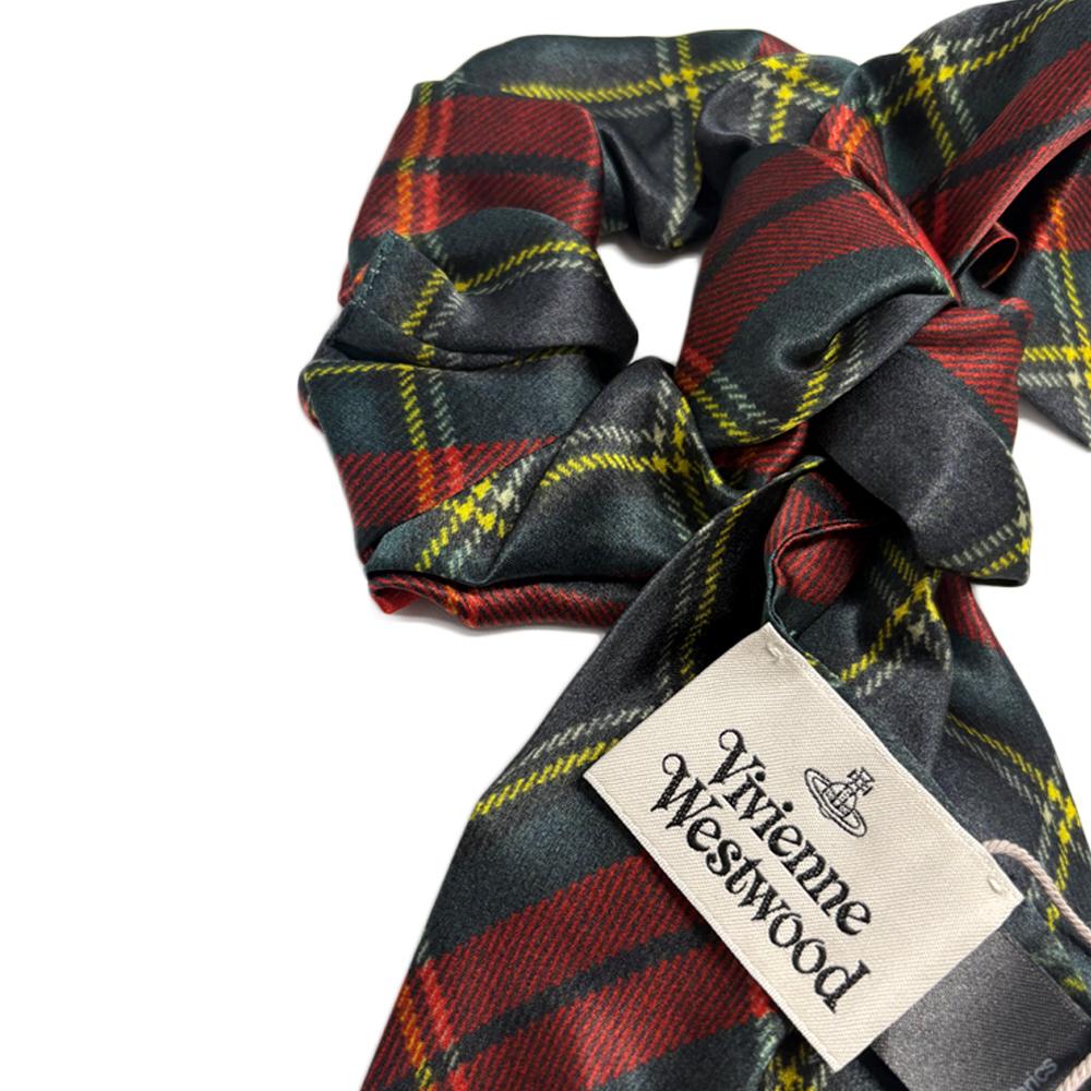 Vivienne Westwood Tartan Printed Large Scrunchie Hair Access 8102001G W01BF M411