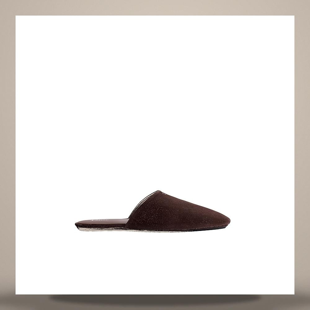 DIOR Deep Brown Suede Calfskin Indyor Mule Loafers 3SA156ACE H742