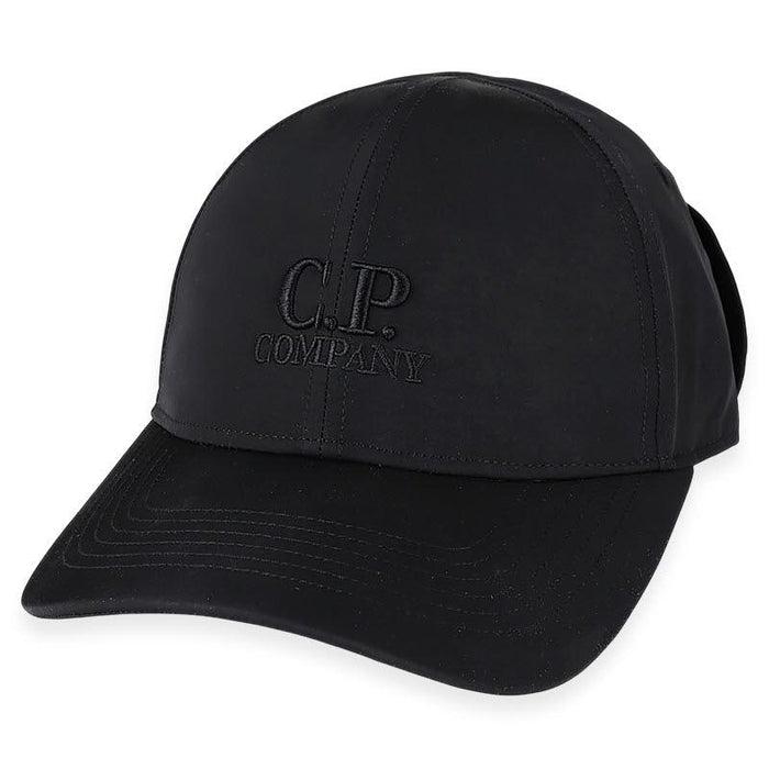 CP Company Logo Embroidered Goggle Black Baseball Cap RCCMAC748A 110545A 999