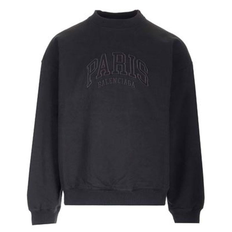 BALENCIAGA Cities Paris Sweatshirt Black Men's