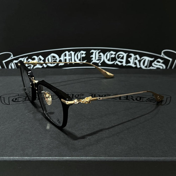 Chrome Hearts Kloako Black Gold Trim Eyeglasses