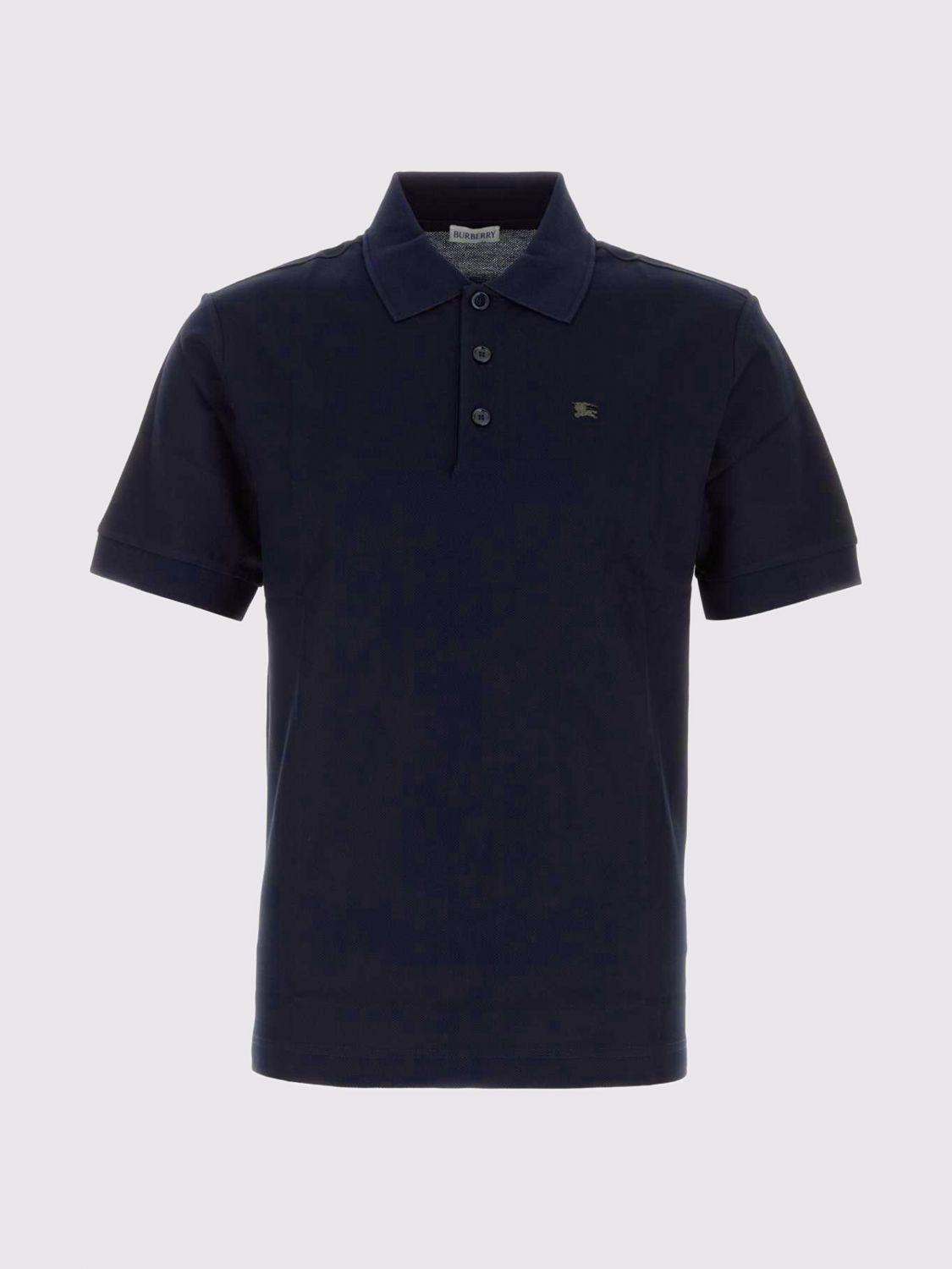BURBERRY Short Sleeve Polo Shirt Black Cotton Men