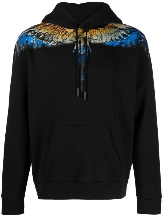 Marcelo Burlon Black Logo Hooded Sweatshirt CMBB007 F23FLE 0031040
