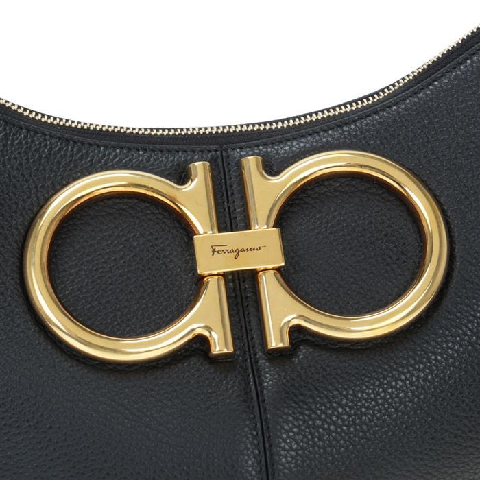 Ferragamo Maxi Gancini Leather Shoulder Bag 21 2885 0759154