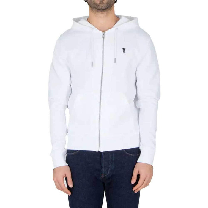 AMI Cotton Heart Logo Zip-Up Hoodie