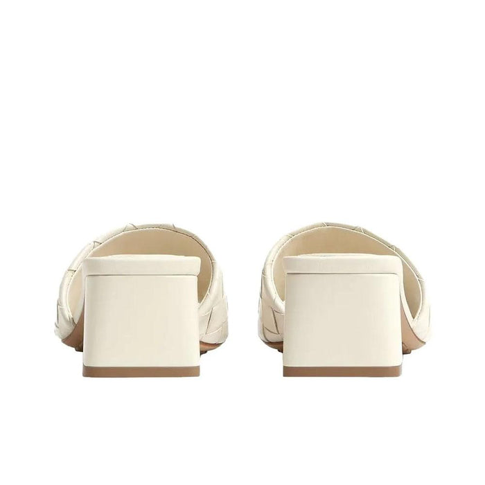 Bottega Veneta Parco White Leather Mule Sandals Women