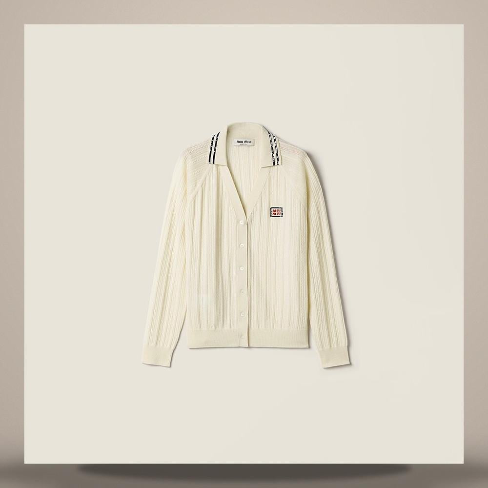 Miu Miu Cashmere Cardigan Sweater MMF03Q 6042 F075R