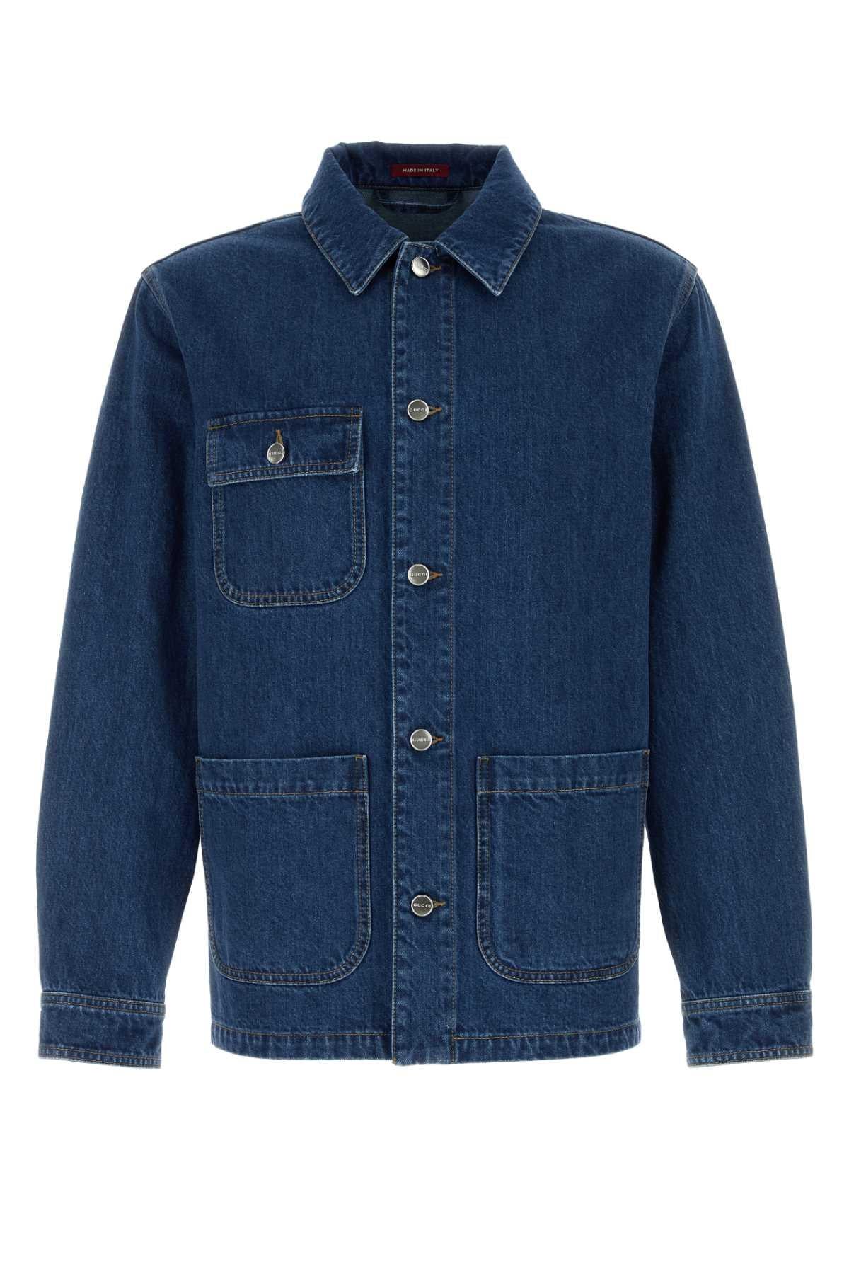 GUCCI Blue Casual Jacket for Men