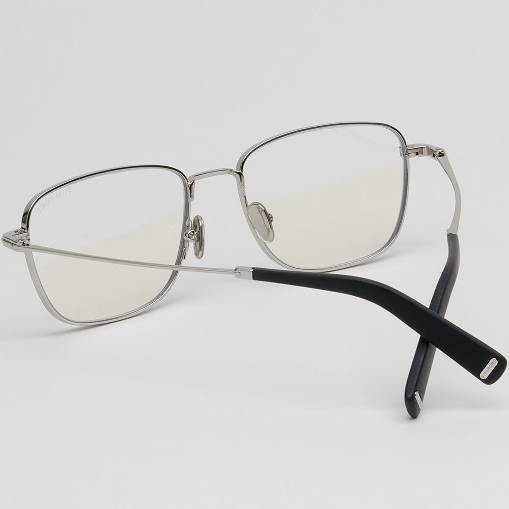 TOM FORD Blue Light Blocking Metal Square Unisex Eyeglasses Frame TF5748B 002