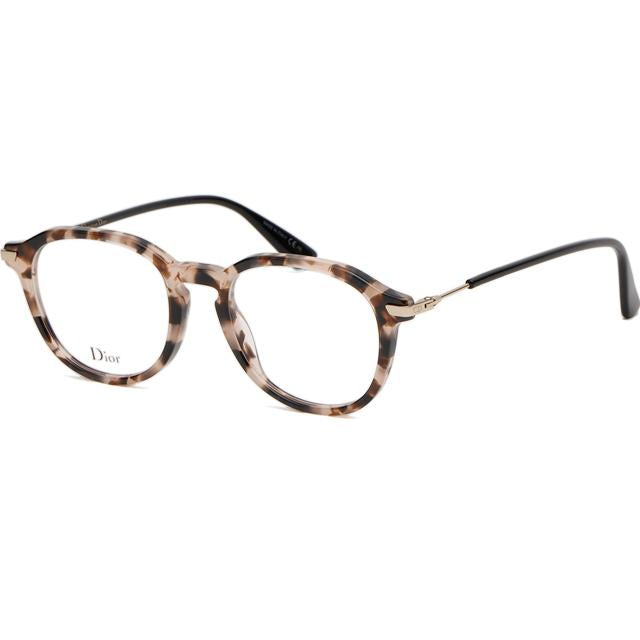 DIOR Tortoiseshell Acetate Round Eyeglass Frames Unisex DIORESSENCE17 HT8