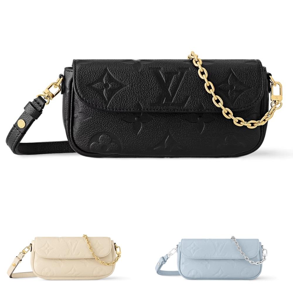 Louis Vuitton Black Ivy Wallet on Chain Clutch Crossbody Bag