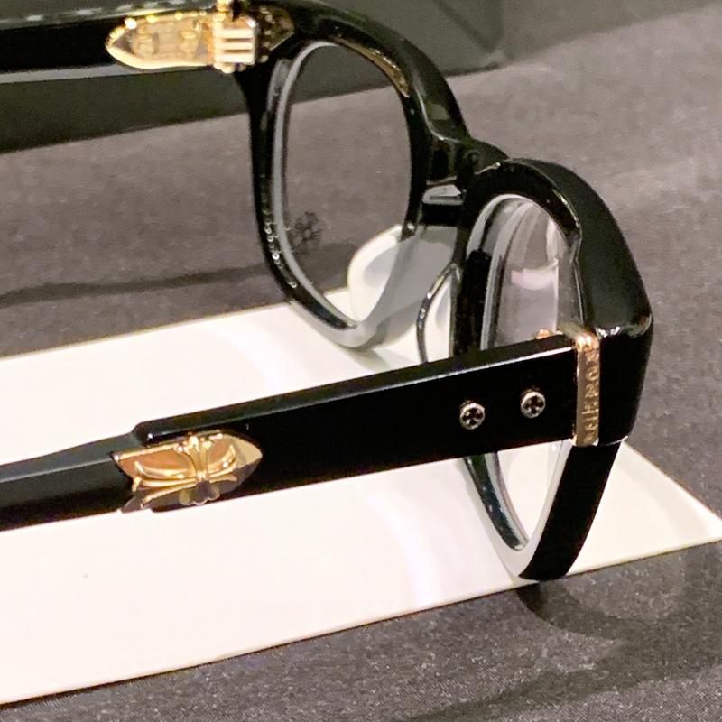 Chrome Hearts Zegna Tail Yeh 18K Gold-Plated Eyeglasses 49mm