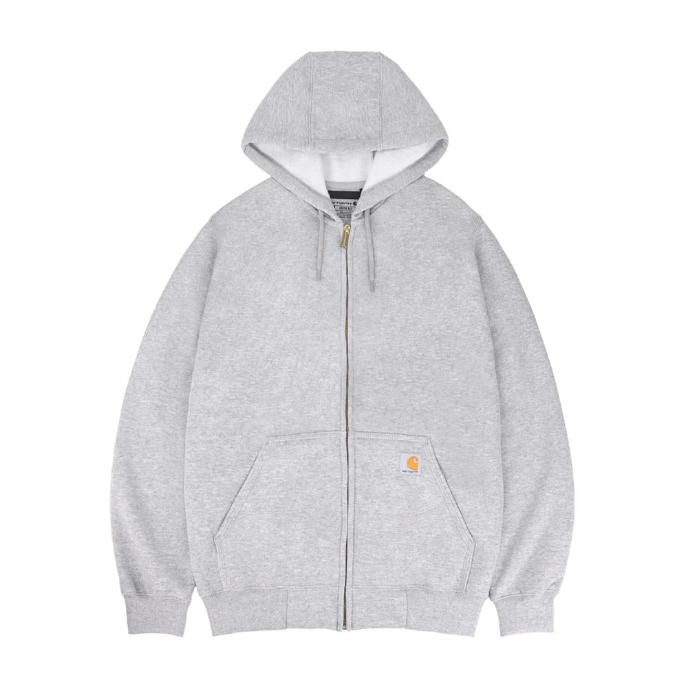 Carhartt Unisex Casual Loose Fit Midweight Zip Hoodie Heather Gray K122