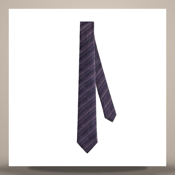 DIOR Oblique Trio Violet Silk Tie 68C1047B6361 C484