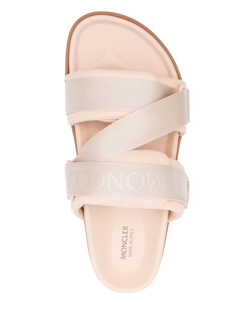 Moncler Leather Platform Sandals Black Women’s