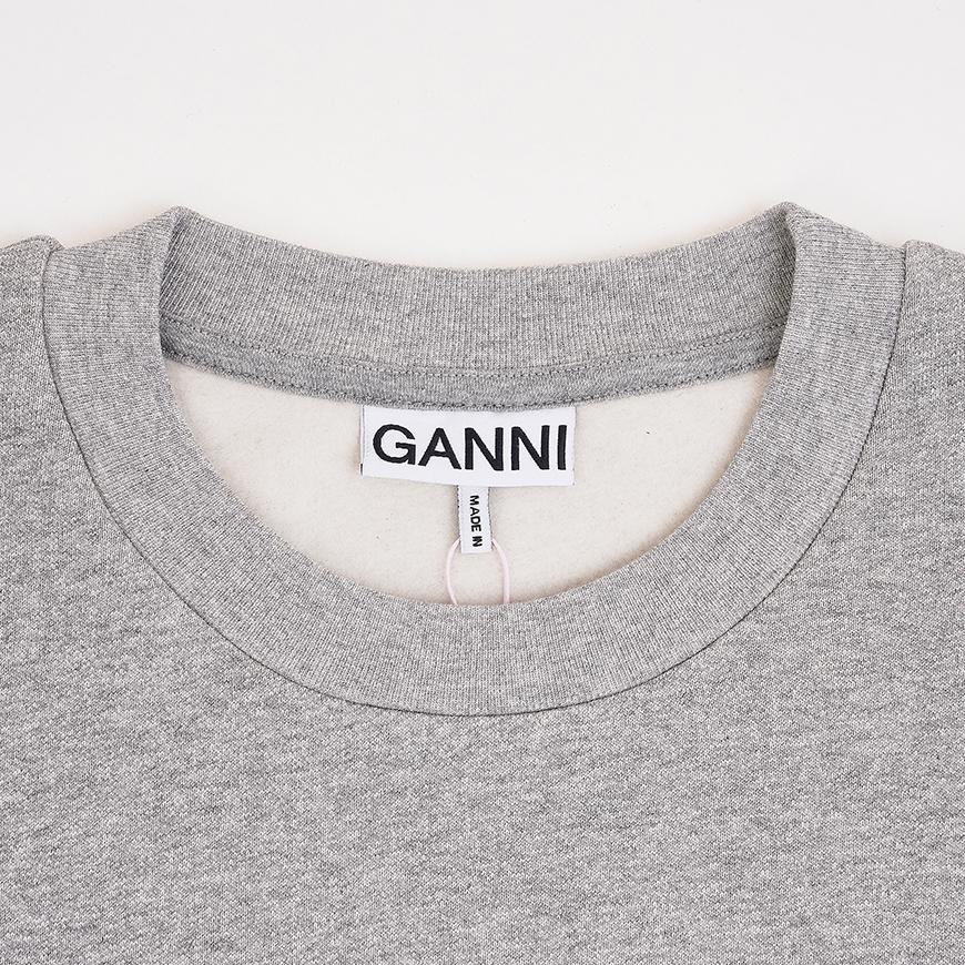GANNI Women’s Logo Graphic T-Shirt Black Cotton Tee