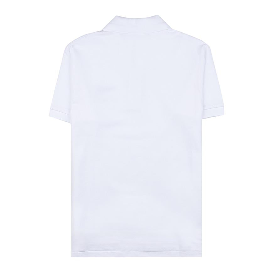 Comme des Garcons Double Heart Patch Polo T-Shirt for Men AZ P1T290 051 WHITE