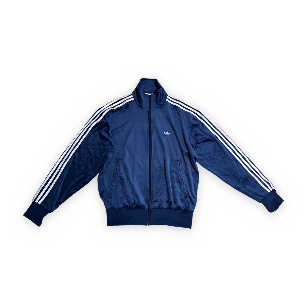Adidas Originals Firebird Velour Velvet Track Top Jacket Navy KQ5475