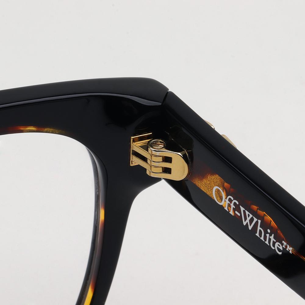 OFF WHITE Black Acetate Thick Frame Eyeglasses Unisex OERJ07O 1000