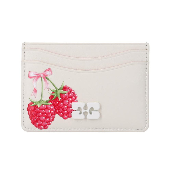 GANNI Raspberry Logo Bow Women’s Card Holder Wallet B3010257 135