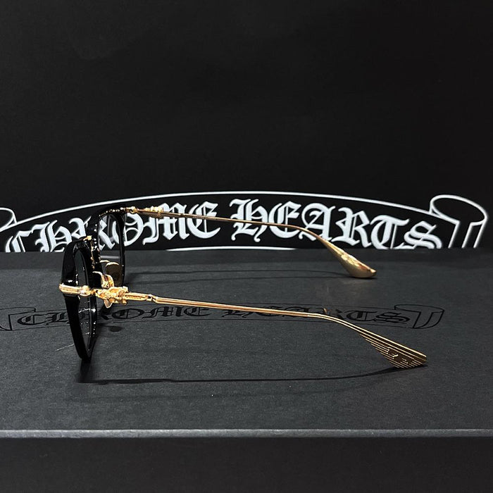 Chrome Hearts Cloaco Black Gold Accents Eyeglasses