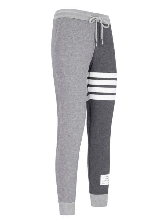 THOM BROWNE Tonal Grey Cotton Jogger Sweatpants Women’s