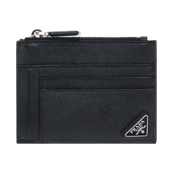 PRADA Saffiano Leather Card Holder Black Men's Card Case