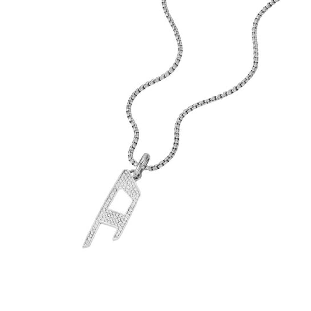 DIESEL Logo Cubic Pendant Necklace Unisex DX1624040 D