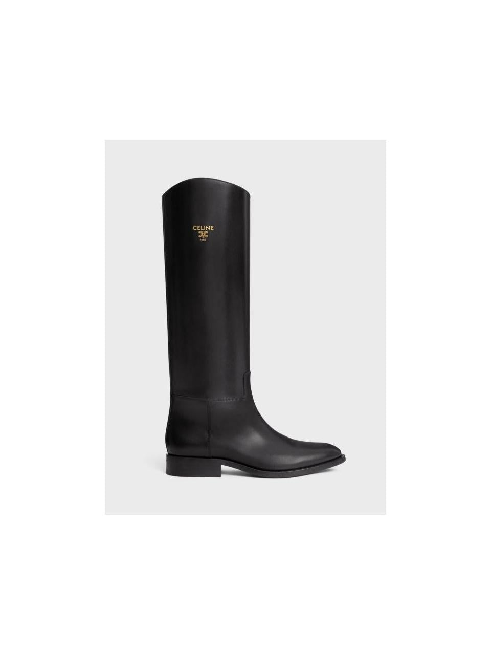 CELINE Anais Riding Boots in Calfskin Black Mid Boots