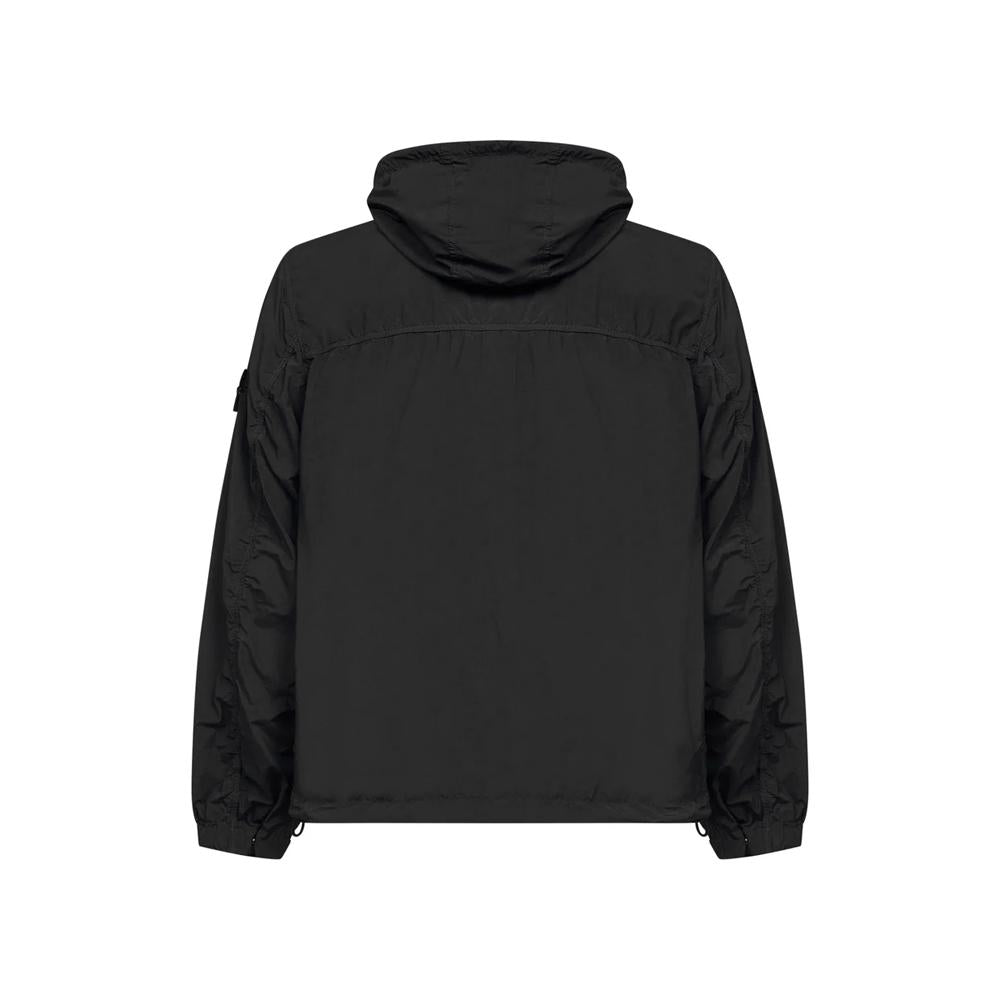 STONE ISLAND Black Nylon Smereigliato TC Jacket for Men 4100112 S0345 V0029