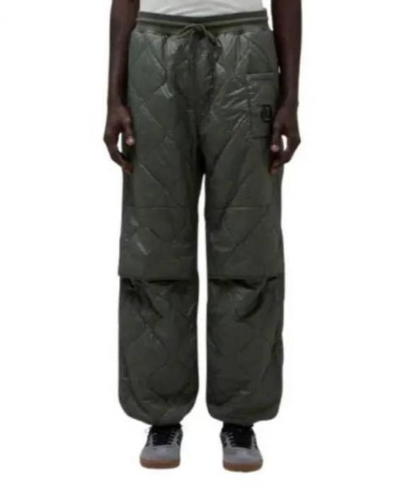 CP Company Diagonal Raised Fleece Mixed Quilted Sweatpants Men’s