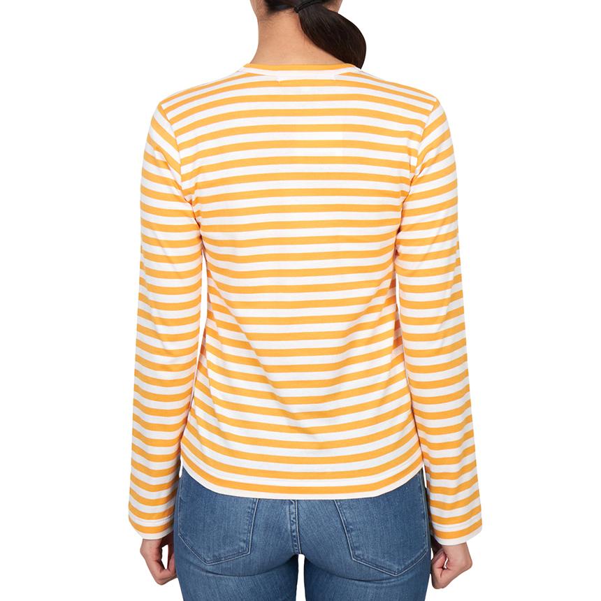 Comme des Garcons Mini Red Heart Stripe Long Sleeve T-Shirt Unisex AZ T217 051 2