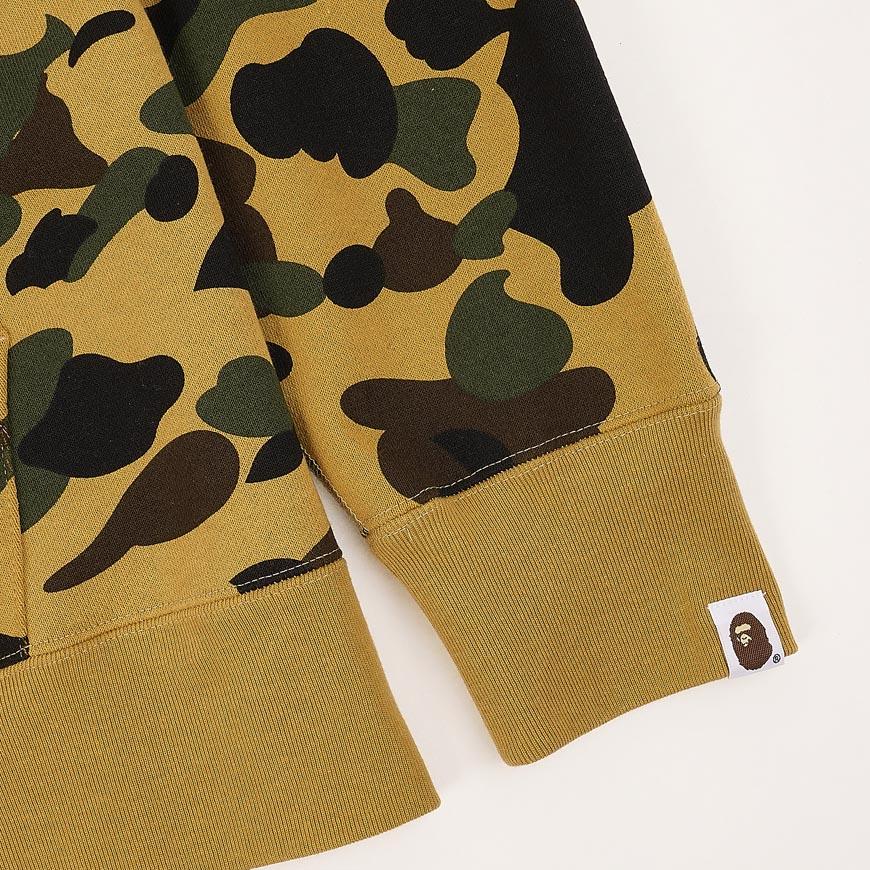 BAPE First Camo Shark Full Zip Hoodie Yellow Men’s 001 ZPM 301007 MYEL