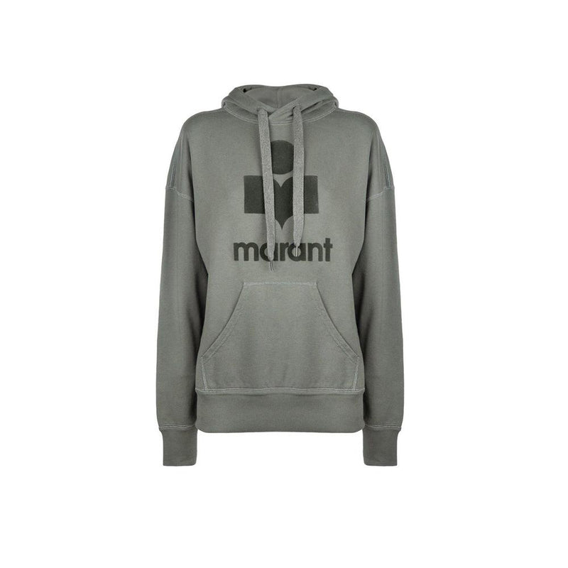 Isabel Marant Slate Logo Hoodie Mansel Women's Pullover Hooded Sweatshirt
