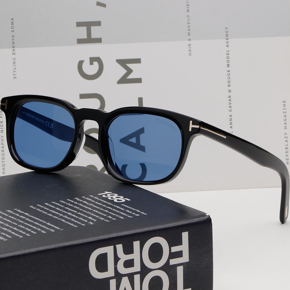 TOM FORD Blue Tint Asian Fit UV Protection Sunglasses TF1122D 01V