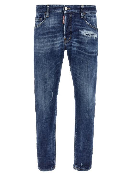 Dsquared2 Medium Perfecto Wash Skater Jeans Men Denim Pants S74LB1729 S30872 470