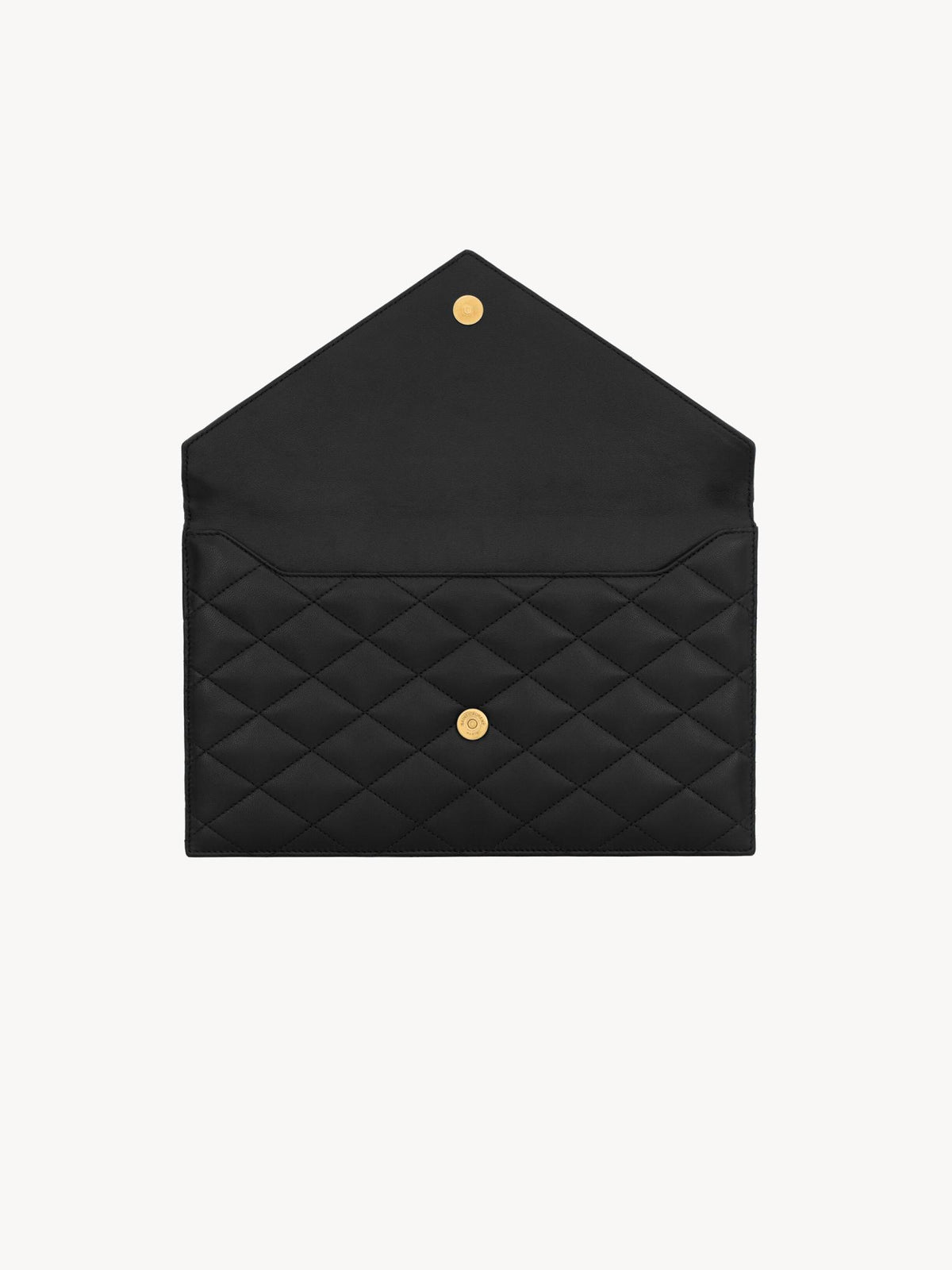 Saint Laurent Black Leather Clutch Bag