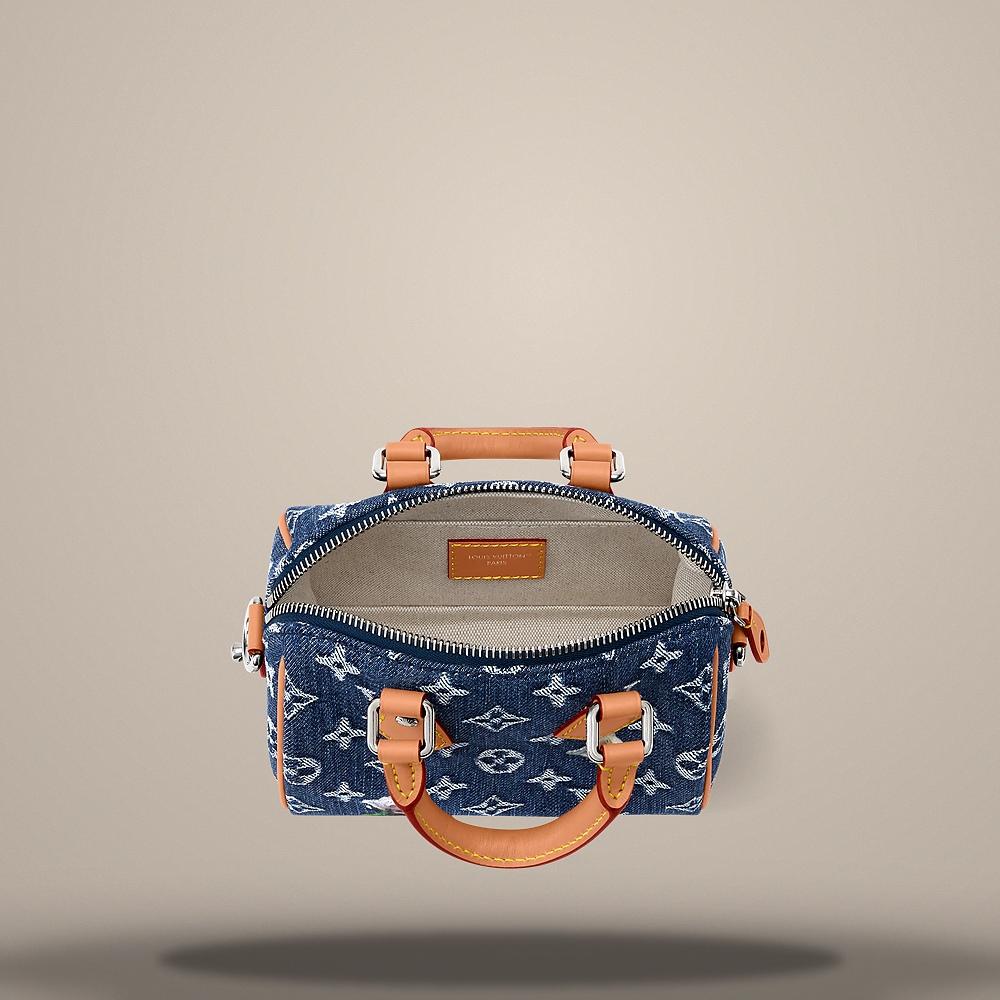 Louis Vuitton Speedy 18 Bandoulière Blue Crossbody Bag M27557