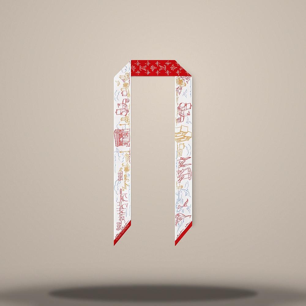 Louis Vuitton Red LV Sweet Escape BB Bandana Scarf M98459