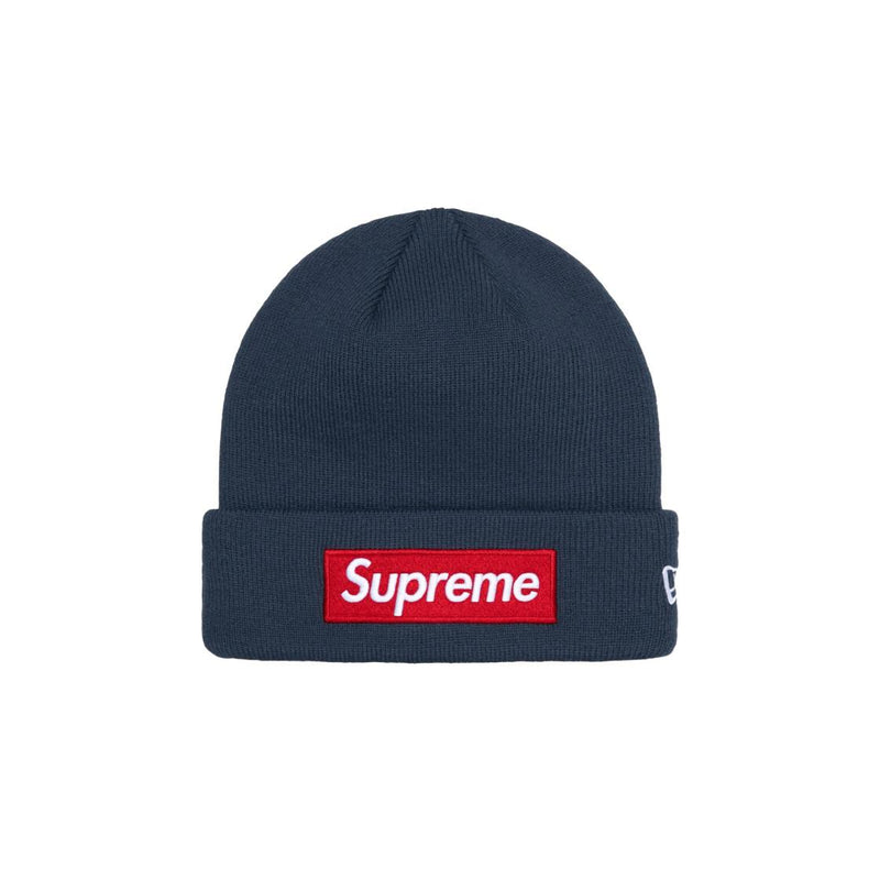 Supreme New Era Box Logo Beanie Navy Unisex